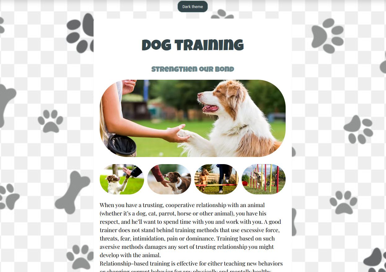 Dog Training Landing Page